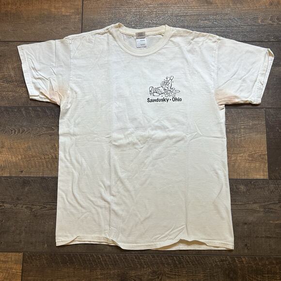 Vntg‎ Jimmy Buffett's Margaritaville White Large T-Shirt Sandusky Bay Shots - Picture 2 of 5
